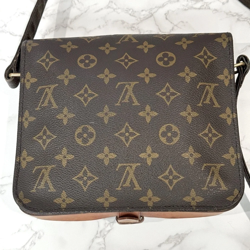 Louis Vuitton Cartouchière MM Crossbody Bag – Vintage Monogram 1982 + COA - Picture 2 of 16